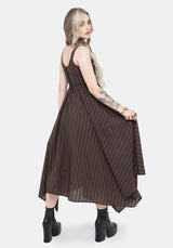 Blythe Handkerchief Hem Midaxi Dress - Brown