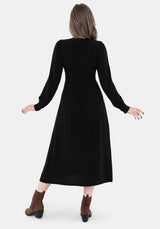 Hexborn Linen-Blend Baba Yaga Embroidered Midi Dress