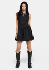 Ailis Balloon Hem Embroidered Mini Dress EU 34