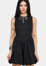 Ailis Balloon Hem Embroidered Mini Dress EU 34