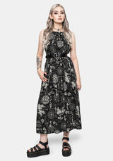 Trinity Moon Shirred Racerback Midaxi Dress
