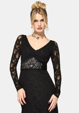 Stray Lace Long Sleeve Gown