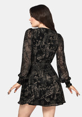 Surge Celtic Print Wrap Mini Dress