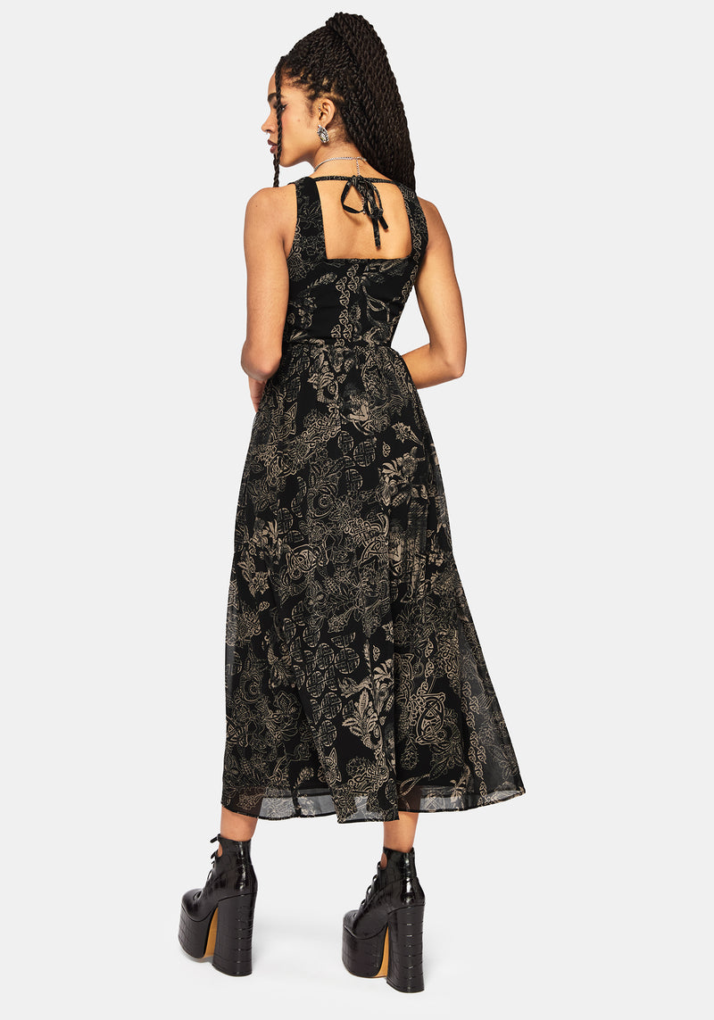 Surge Celtic Print Cami Midaxi Dress