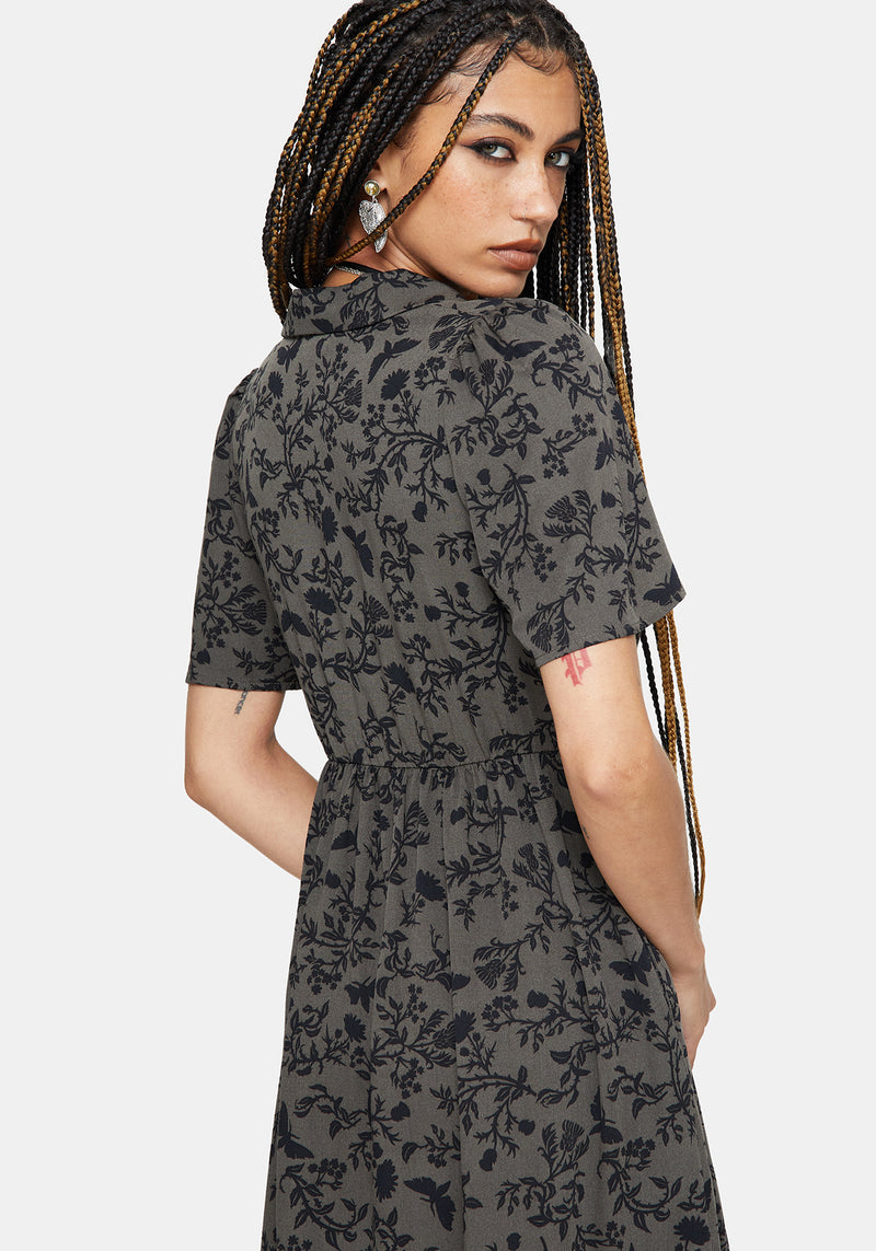 Morgana Midi Shirt Dress - Green