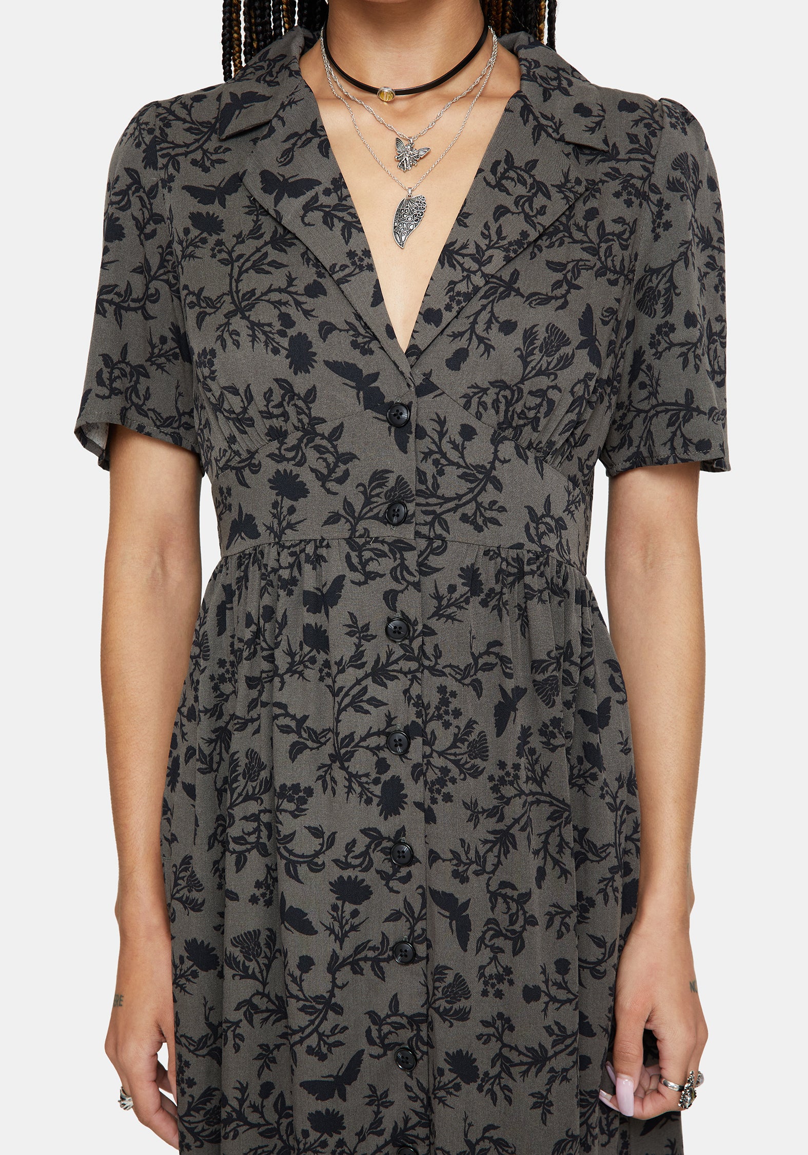 Morgana Midi Shirt Dress - Green