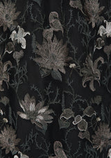 Estrid Embroidered Mesh Midaxi Cami Dress - Silver