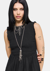Noirette Broderie Midi Dress EU 34
