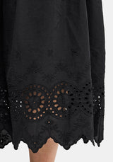 Noirette Broderie Midi Dress EU 34