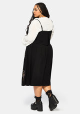 Genevra Embroidered Overlay Midi Dress