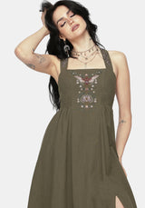 Siora Folklore Embroidered Midi Dress
