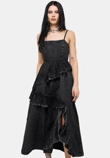 Corvina Fitted Bodice Waterfall Tiered Midaxi Dress EU 34