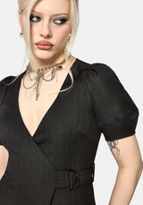 Meliora Wrap Embroidered Mini Dress EU 34
