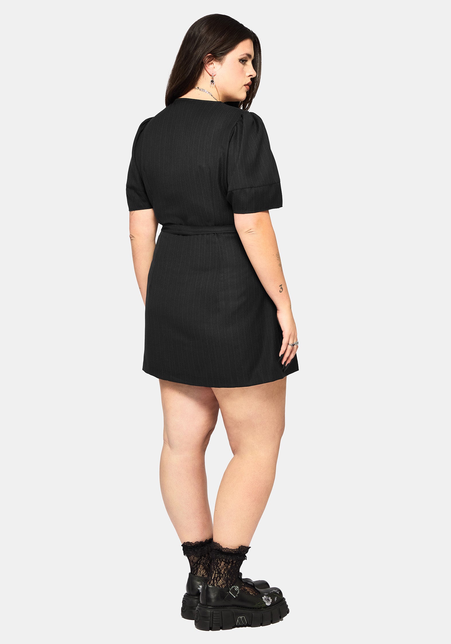 Meliora Wrap Embroidered Mini Dress