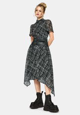 Rhoswen Checked Hanky Hem Midaxi Shirt Dress EU 38