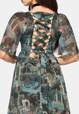 Thalassa Lace Up Midaxi Dress