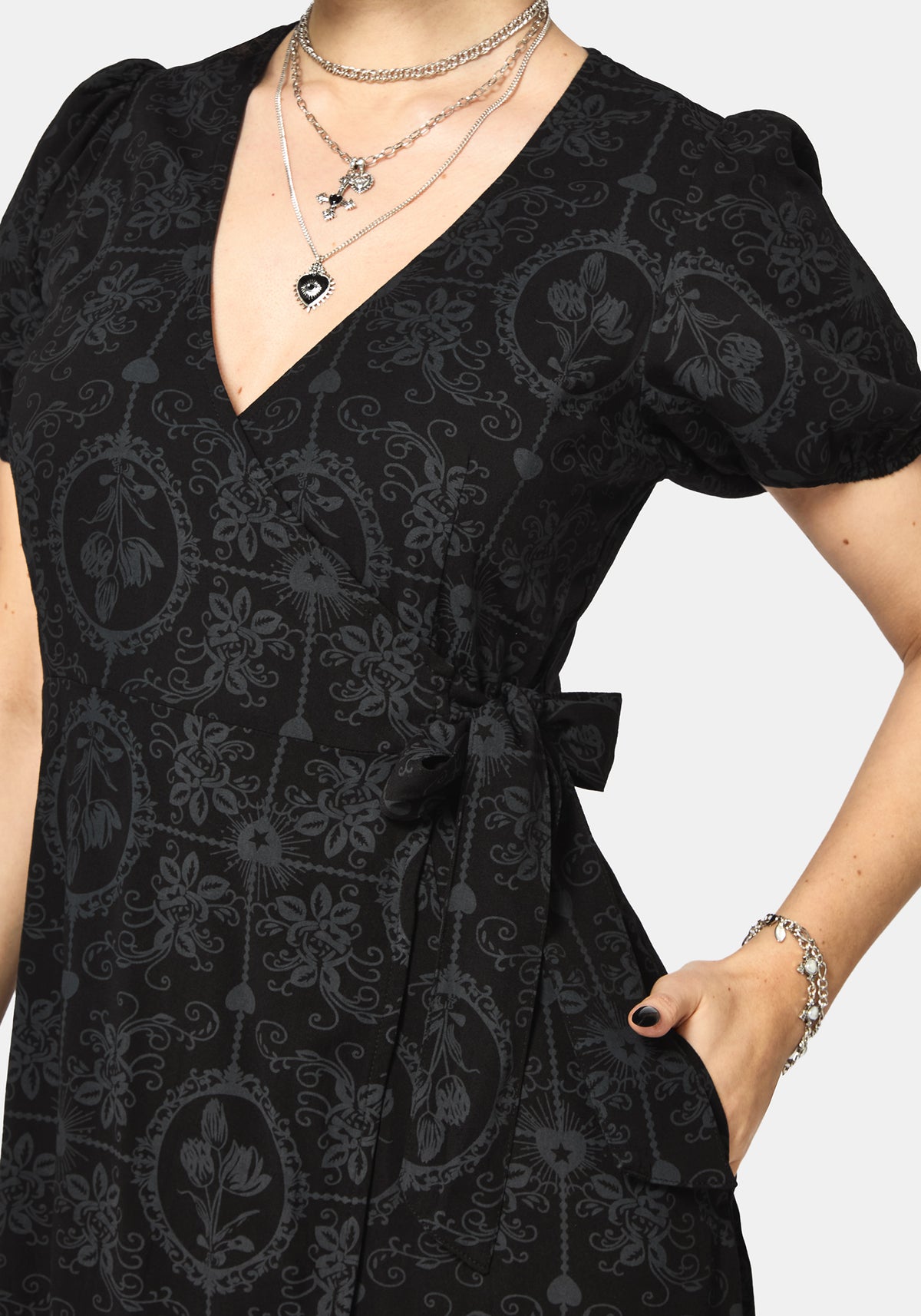 Cameo Floral Printed Midaxi Wrap Dress