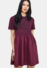 Trixie Embroidered Skater Dress