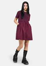 Trixie Embroidered Skater Dress