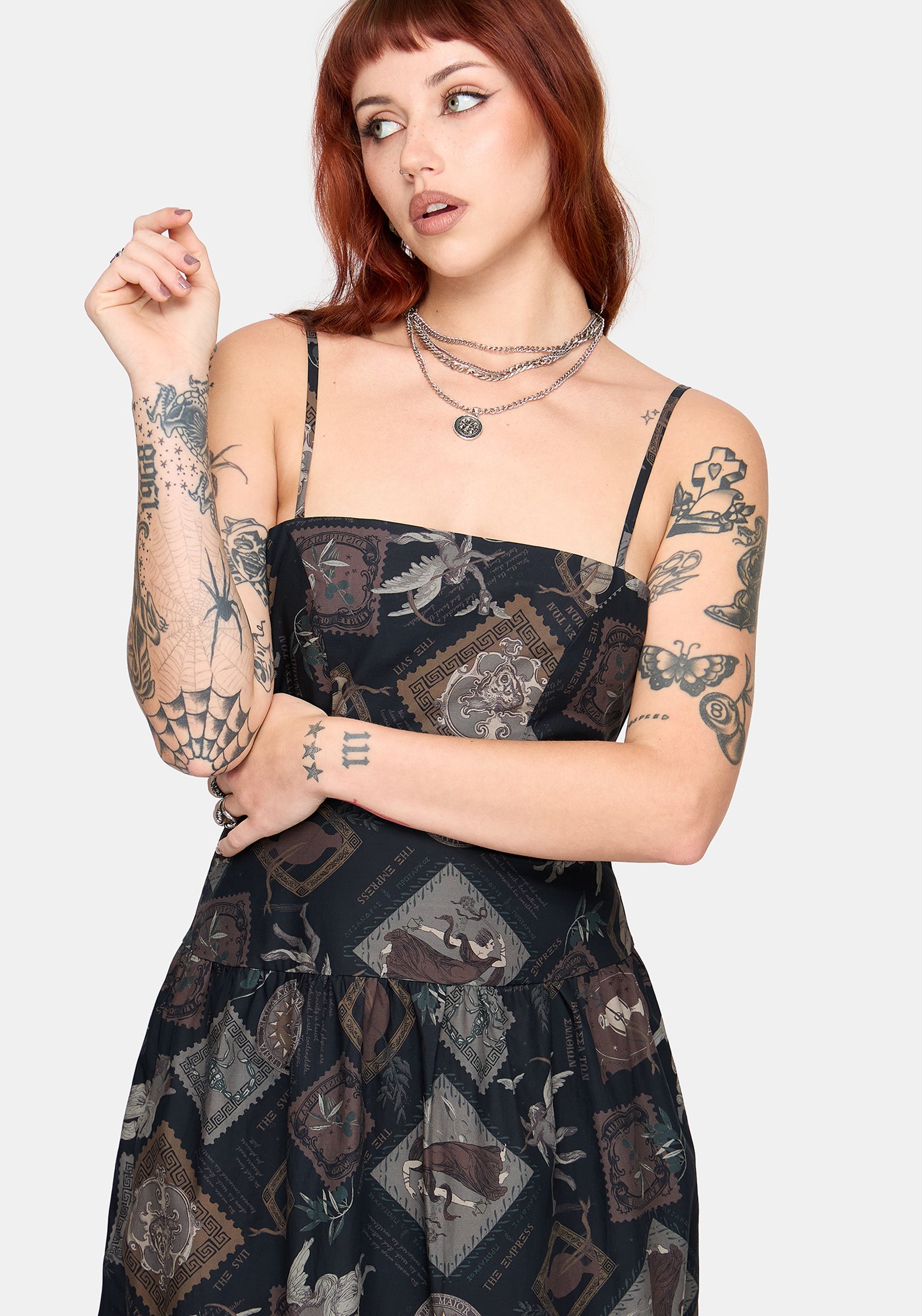 Kleo Relics Cotton Print Cami Midi Dress