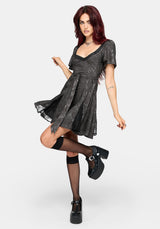 Lili Jacquard Lace Godet Mini Dress