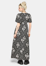 Hexweave Print Floaty Sleeve Maxi Dress