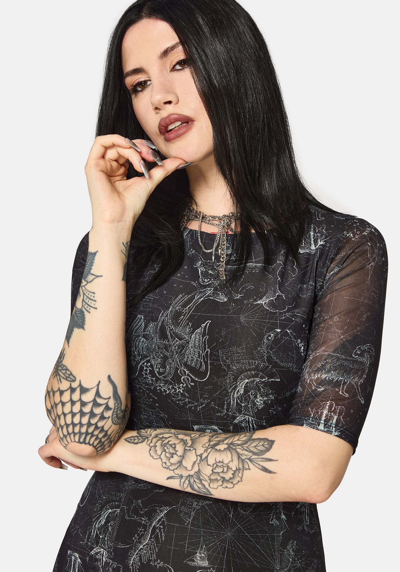 Kosmara Map Print Mini Dress