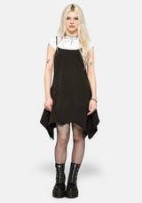 Alecto Pinstripe Handkerchief Hem Mini Dress EU 34