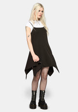 Alecto Pinstripe Handkerchief Hem Mini Dress EU 34
