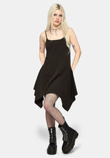 Alecto Pinstripe Handkerchief Hem Mini Dress EU 34