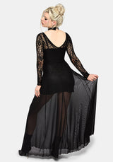 Eltharia Lace Bodice Maxi Dress EU 34