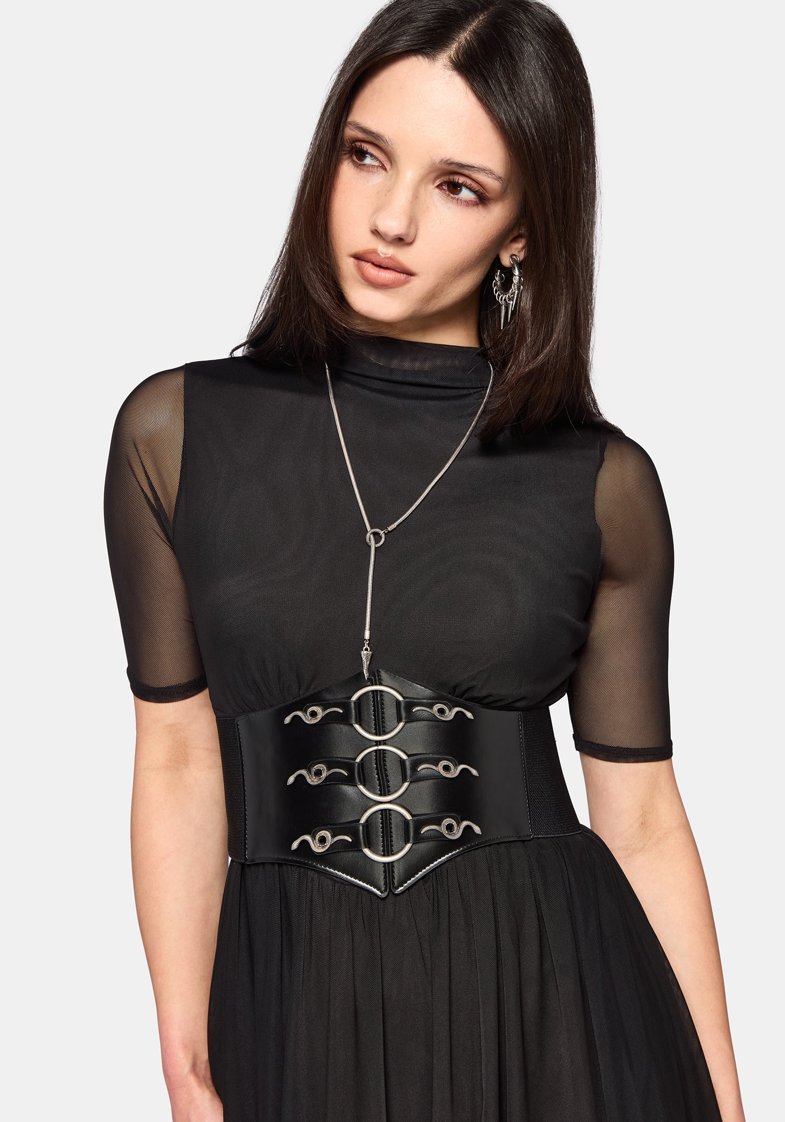 Elinor Mesh Handkerchief Hem Mini Dress – Disturbia
