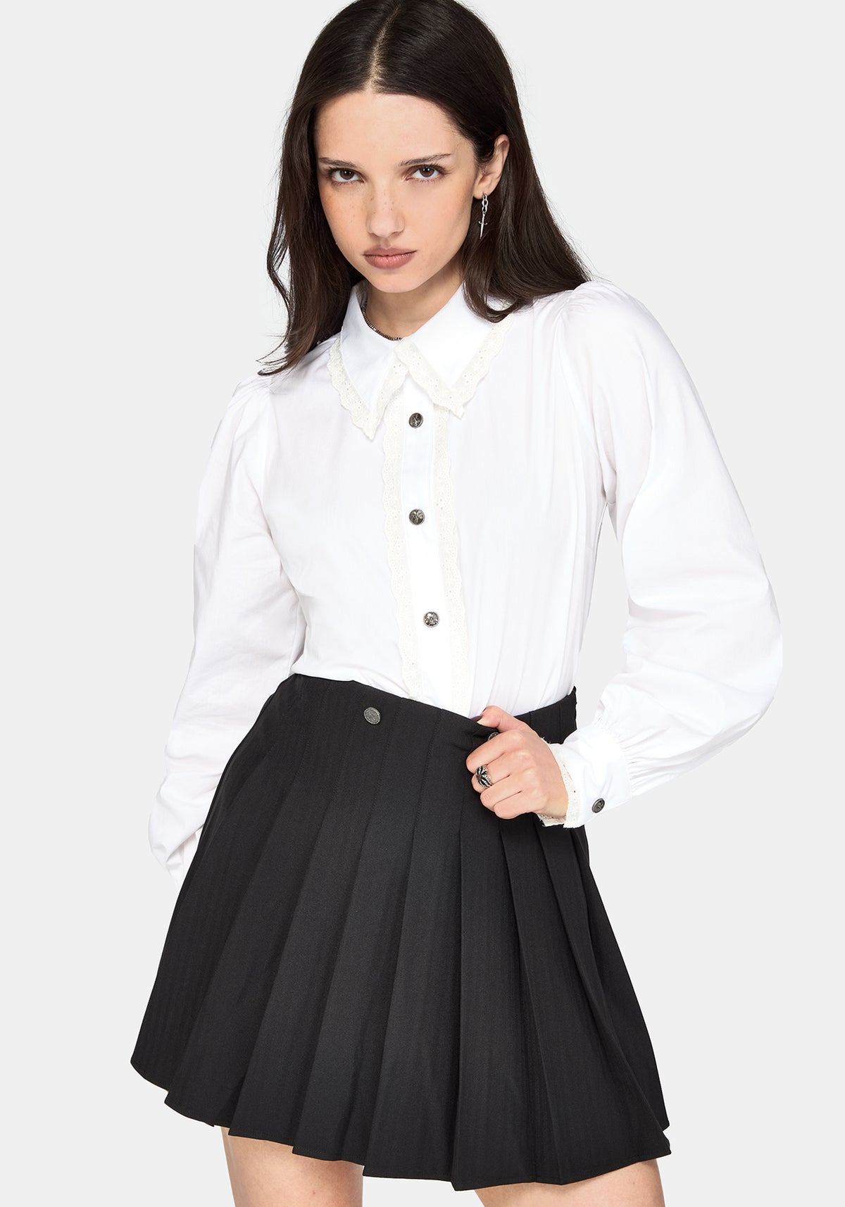 Aveline Waistcoat Pleated Mini Dress