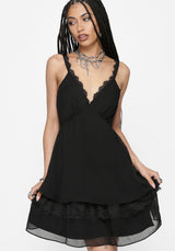 Selyth Lace Tiered Mini Dress