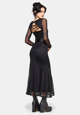 Ebonine Backless Maxi Dress
