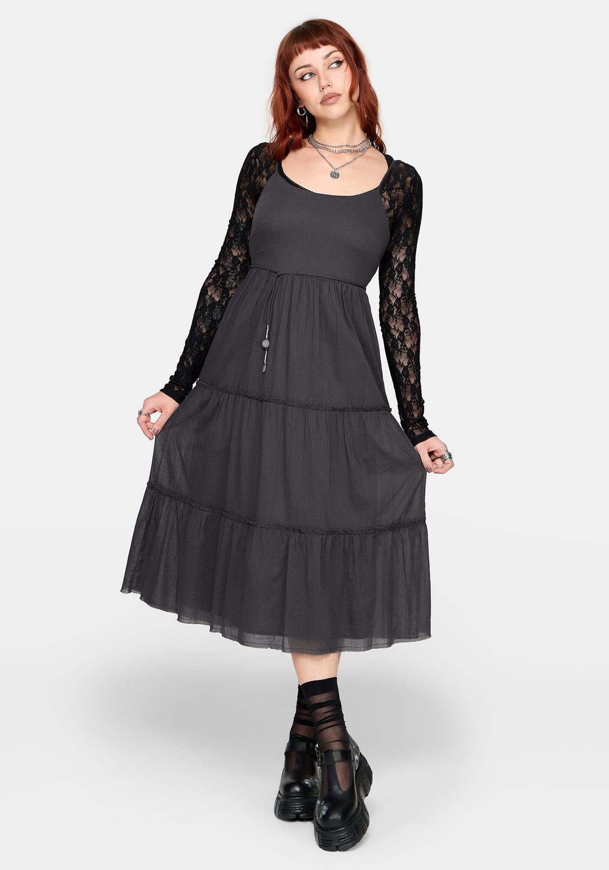 Zyra Tiered Midi Dress