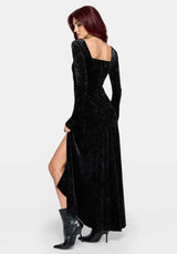 Joise Crushed Velour Wrap Front Midaxi Dress EU 34