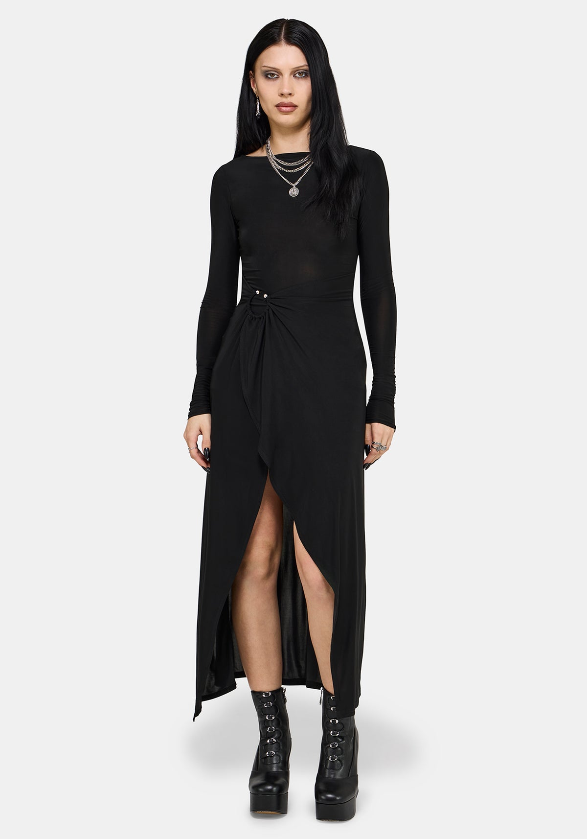 Bellamira Ring Waist Midaxi Dress EU 34