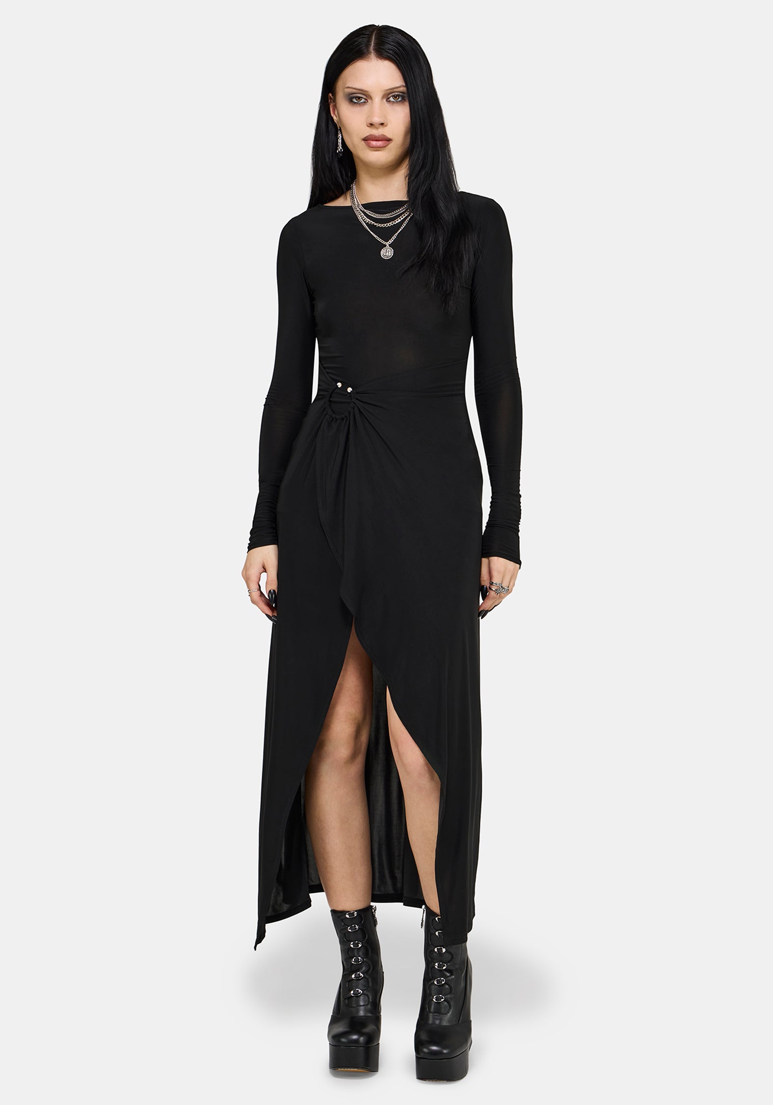 Bellamira Ring Waist Midaxi Dress EU 34