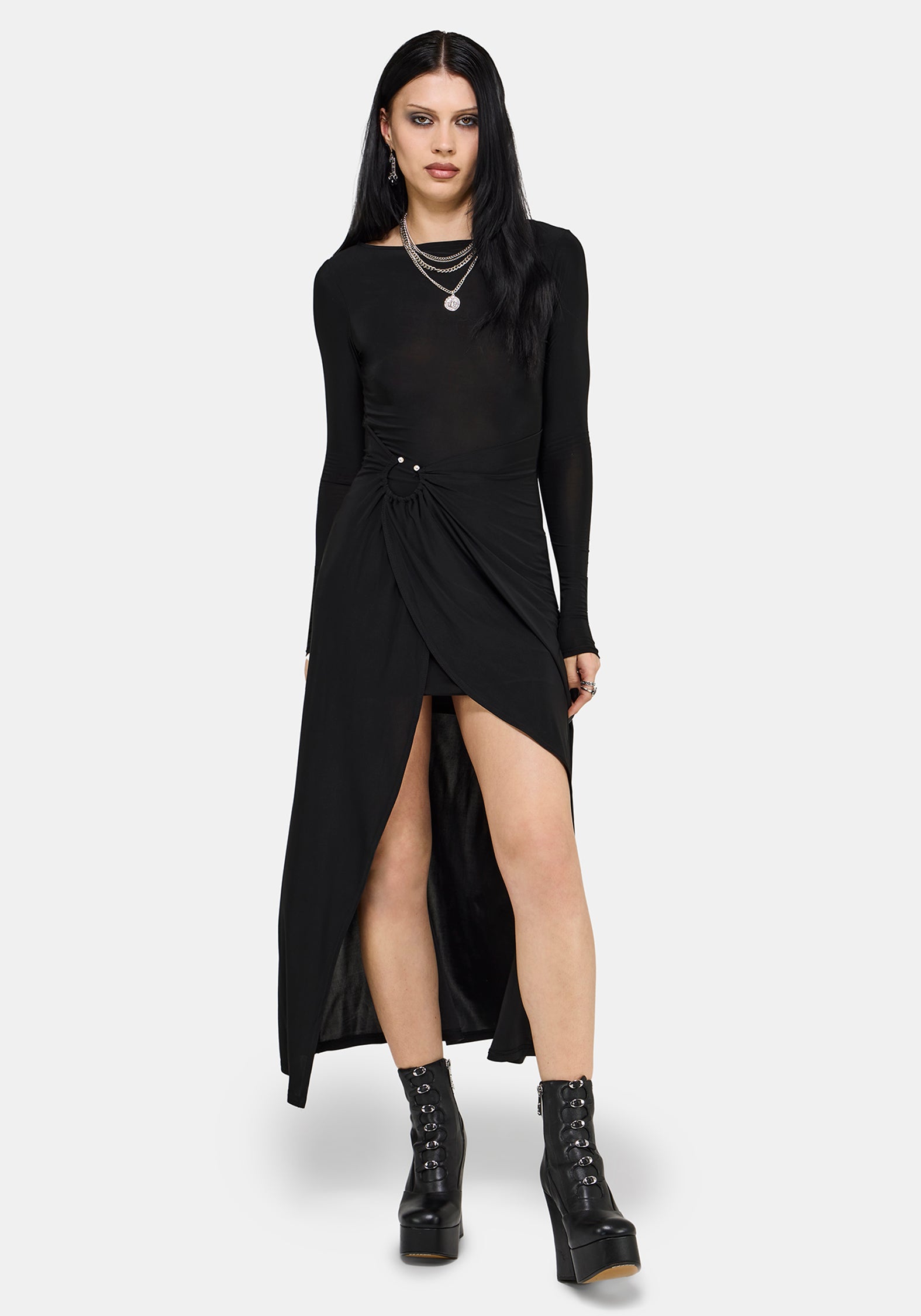 Bellamira Ring Waist Midaxi Dress EU 34