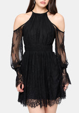 Amelie Lace Cold Shoulder Mini Dress