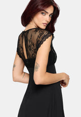 Mairi Lace Overlay Hanky Hem Mini Dress