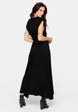 Marsail PU Corset and Jersey Maxi Dress Set (2-Piece)