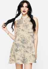 Maypole Cotton Print Mini Smock Dress