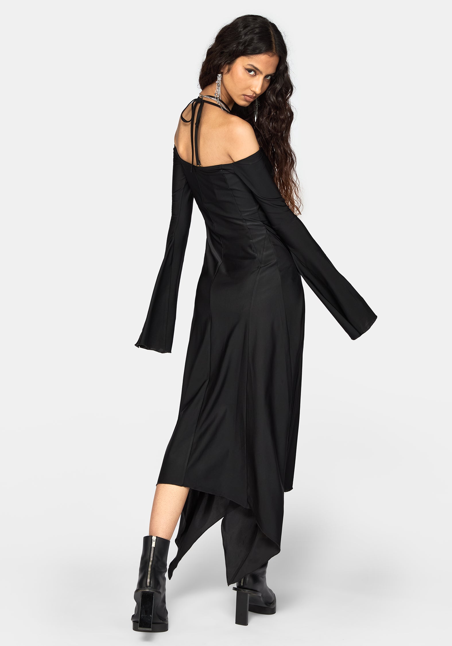 Aurelia Slinky Halter Strap Midaxi Dress