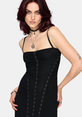 Virella Eyelet Detail Mesh Cami Midaxi Dress