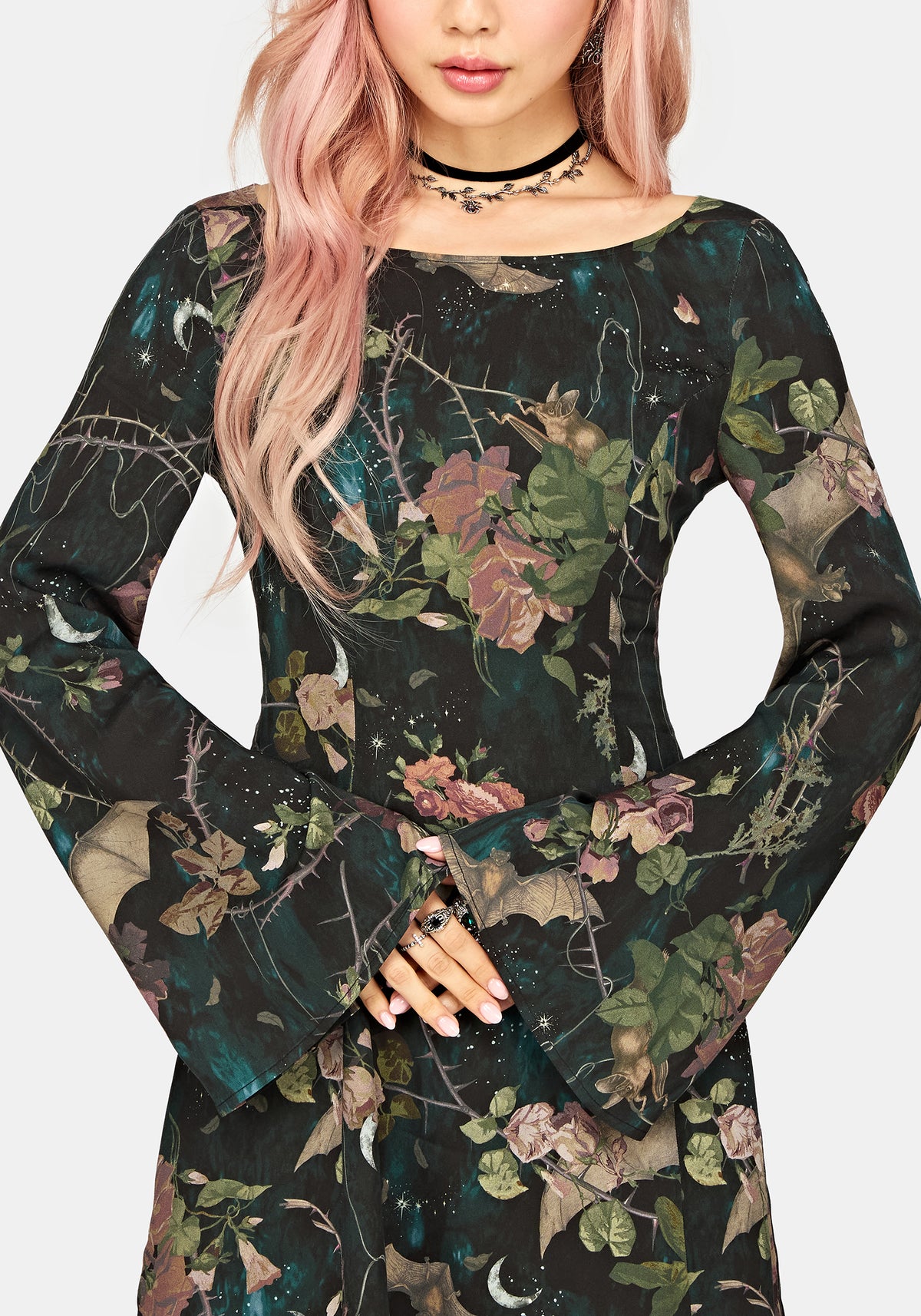 Atilla Print Cowl Neck Mini Dress