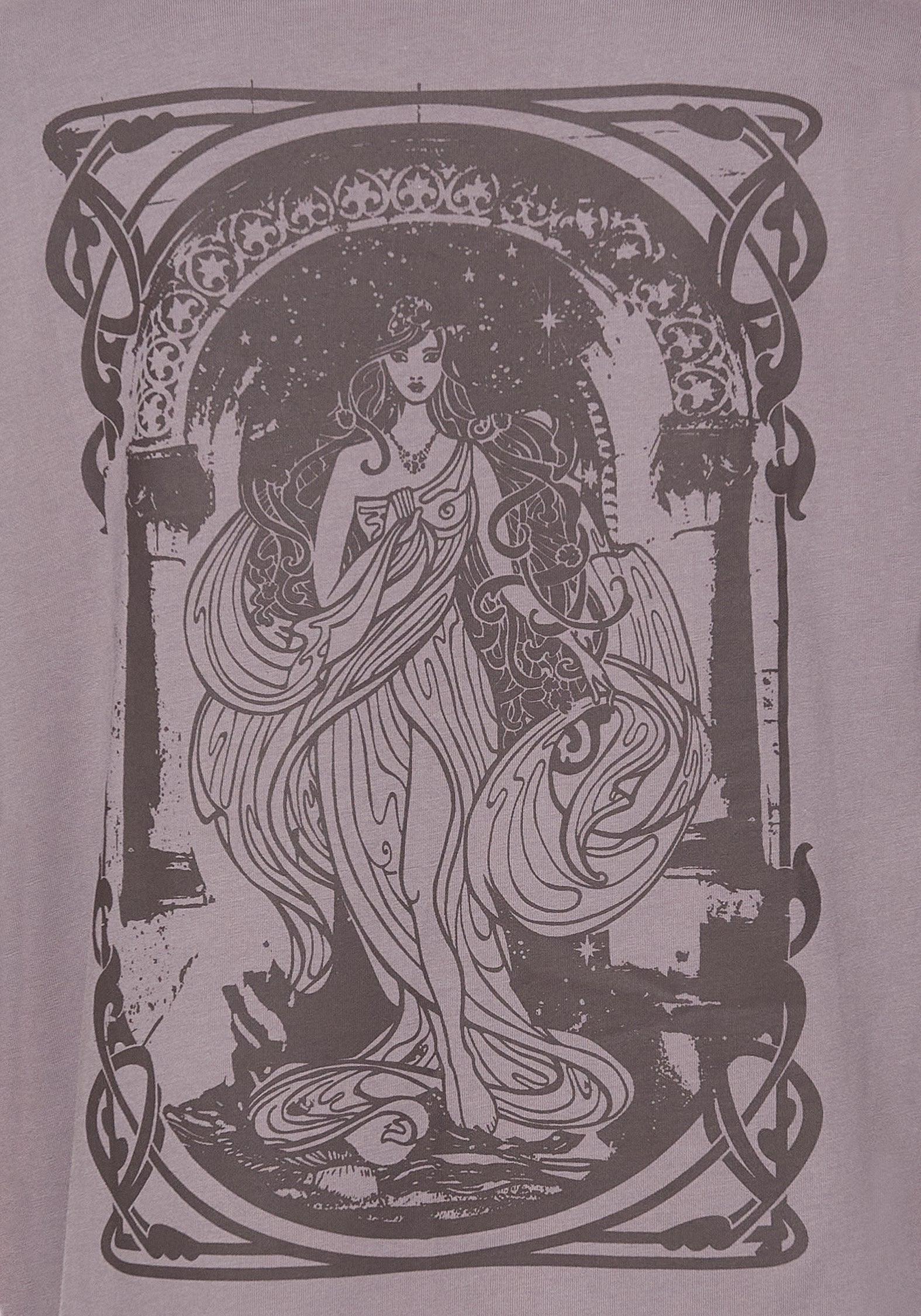 Saria Cotton Goddess Printed Jersey Tee Dress