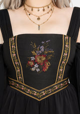 Lilet Boho Embroidered Corset Mini Dress EU 34