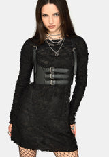 Alden Distressed Long Sleeve Mini Dress
